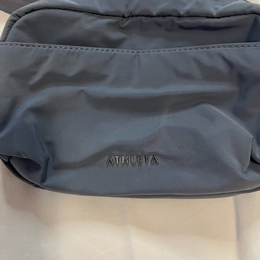 Athleta Dusty Blue Gray Lightweight Crossbody Fanny Pack | Size OS - Picture 2 of 5